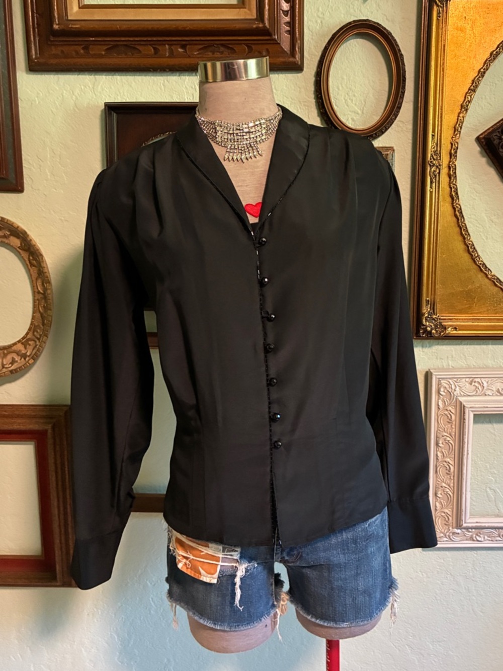 Vintage Chaus Beaded Blouse